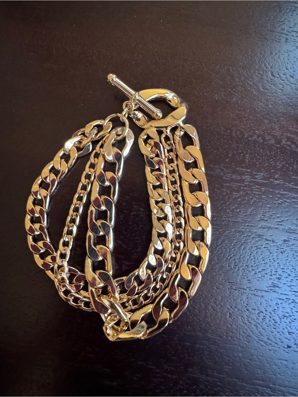 Gold Multi-Chain Toggle Bracelet - Women Jewelry